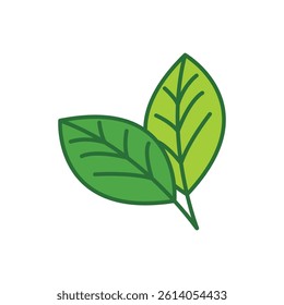 green leaves icon vector design template