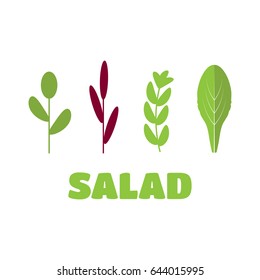 Green leaves icons. Nature ECO organic icon. Green leaves vector