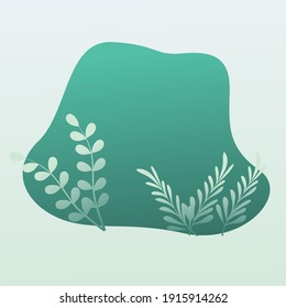 Grüne Blätter, illustrierter Hintergrund, Vektorgrafik-Vorlage, tropisch, Pflanzen und Natur, Hintergrund