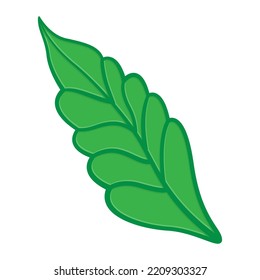 Green leaves illustration. Vector illustration