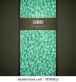Green Leaves Label with space for Your text
