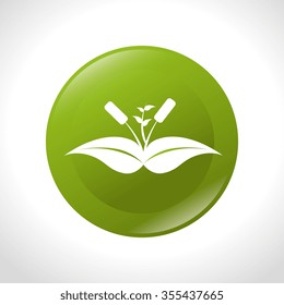 Green leaves or leaf graphic icon design, vector illustration eps10