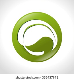 Green leaves or leaf graphic icon design, vector illustration eps10