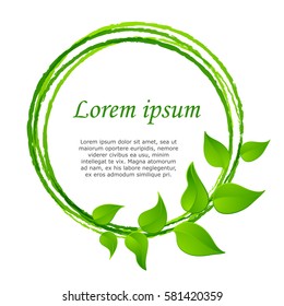 Green leaves or leaf graphic icon design, vector illustration