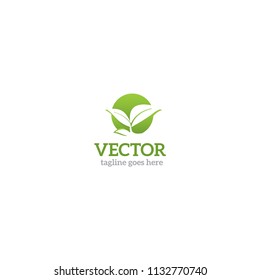 Green leaves logo.