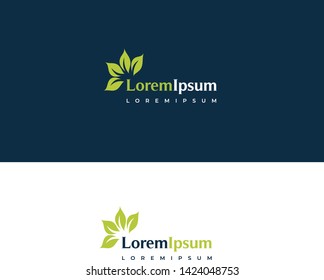 Green Leaves Logo Concept Design