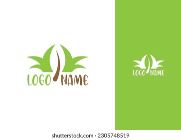 Green Leaves Logo Design - Logo Design Template
