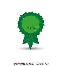 green leaves logo with shadow