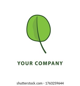 green leaves logo vector illustration. vegetable logo design. icon.