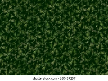Green leaves mosaic texture background. Seamless pattern. Abstract geometric shapes gradient vector illustration