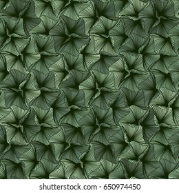 Green leaves mosaic texture background. Seamless pattern. Abstract geometric shapes gradient vector illustration