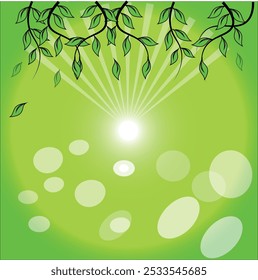 green leaves natural backgroun pattern