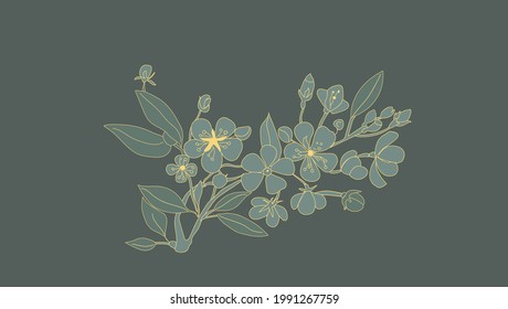 green leaves natural background vector art