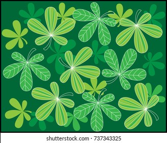 Green Leaves nature Background pattern.- Illustration,season,Springtime, Leaf, Vector, Textured, wallpaper, backdrop
