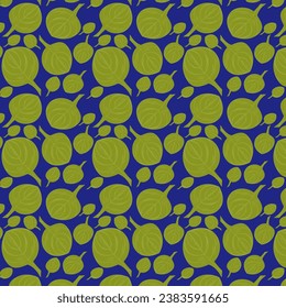 hojas verdes sobre fondo azul