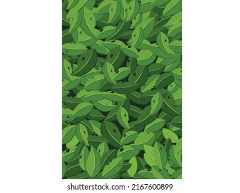 Green leaves on white background .Vector illustrations. New template design for banner, flyer, brochure or voucher. Natural therapy