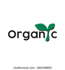 Vegan Text Logo Grean Leaf On Stock Illustration 1901682538