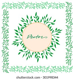Green leaves ornament 