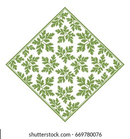Green leaves ornament vector