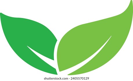 Green Leaves Outline Vector Illustration