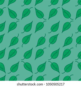 Green leaves pattern.