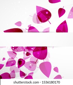 Green leaves pattern background. Ecology modern abstract template. Nature concept
