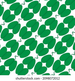 Green leaves pattern background vector design