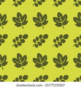 Green leaves pattern. Nature backgrounds