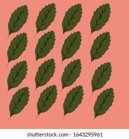 green leaves pattern wallpaper with red light background stylized vector texture | book covers, pamphlets, banners