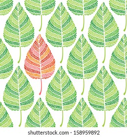 Green leaves seamless background