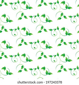 green leaves seamless background