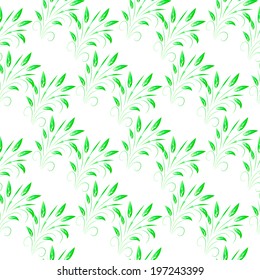 green leaves seamless background