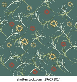 Green  leaves seamless background. vector design illustration.