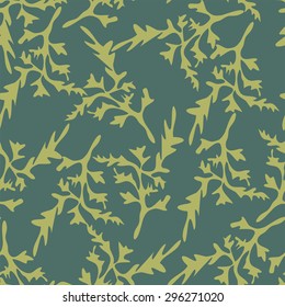 Green  leaves seamless background. vector design illustration.