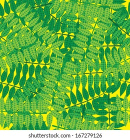 green leaves of seamless pattern