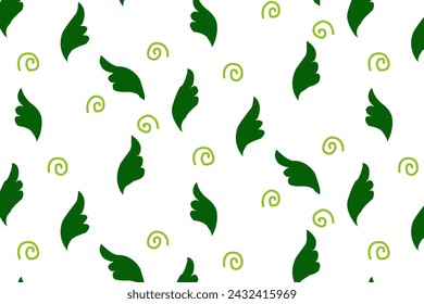 Green leaves seamless pattern background