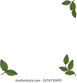 Green leaves seamless pattern background
