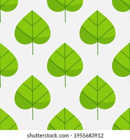 El patrón de las hojas verdes es impecable. Fondo de diseño plano follaje verde. Ilustración vectorial.