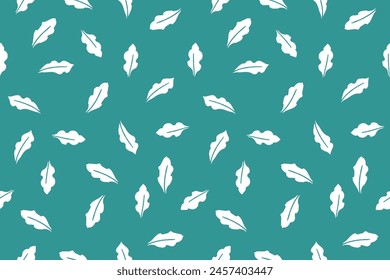 Green leaves seamless pattern in tribal.Ethnic leaf surface design background .Nature botanical folk art vector illustration. Design for eco, seasonal,earth day,texture,print product,wallpaper,decor.