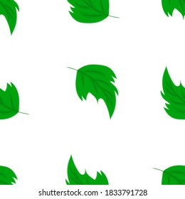 green leaves, seamless pattern, vector illustration