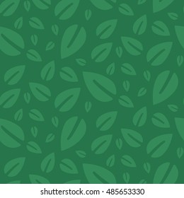 Green leaves seamless pattern. vector illustration. good for eco concepts. 