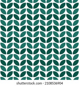 Green leaves seamless pattern with white background.