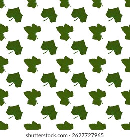 Green leaves, seamless pattern, white background, abstract, template, wallpaper, brochure, stationery, creative digital pattern
