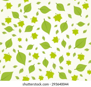 Green leaves seamless pattern for your design