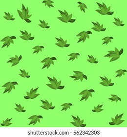 Green leaves seamless pattern for your wallpaper design. Vector illustration.