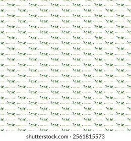 Green Leaves Seamless Repeat Pattern Vector.