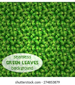 Green leaves seamless texture background