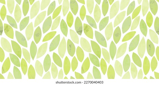 El patrón vectorial de hojas verdes es transparente. Fondo de hojas de té acuarela, impresión texturada de jungla.