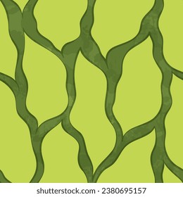 Green leaves seamless vector pattern. Big leaf background, textured jungle print