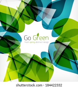 Verde folhas primavera natureza design conceito